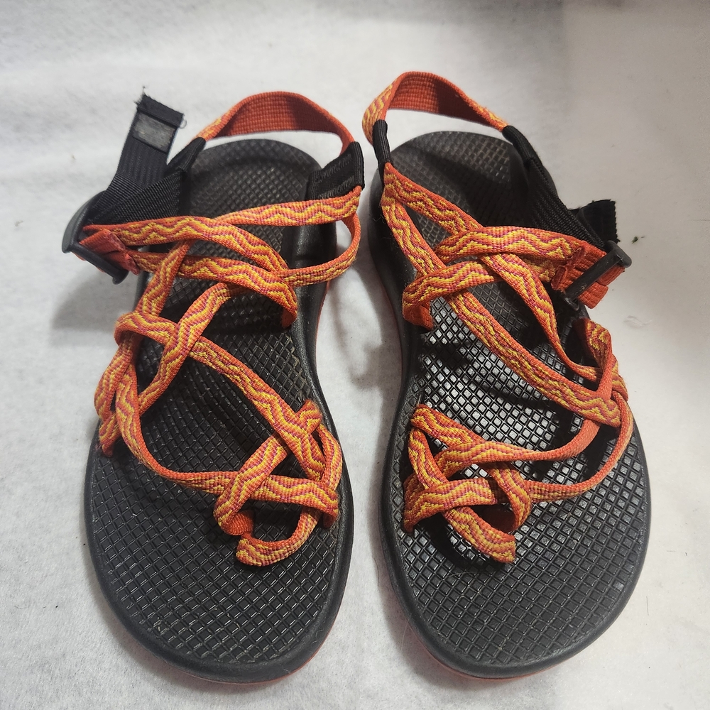 Chaco Women's Sandals - Black and Orange Size 7 Straps